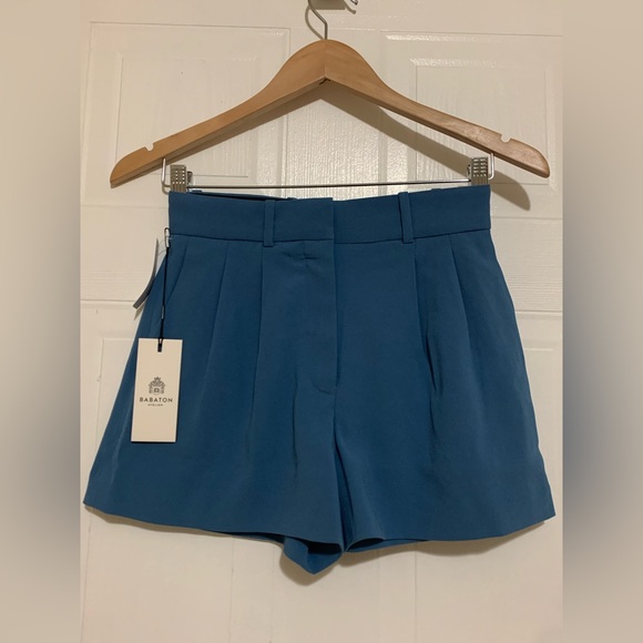 NWT BABATON Pleated Shorts 3” size 2 Aritzia - Picture 1 of 4